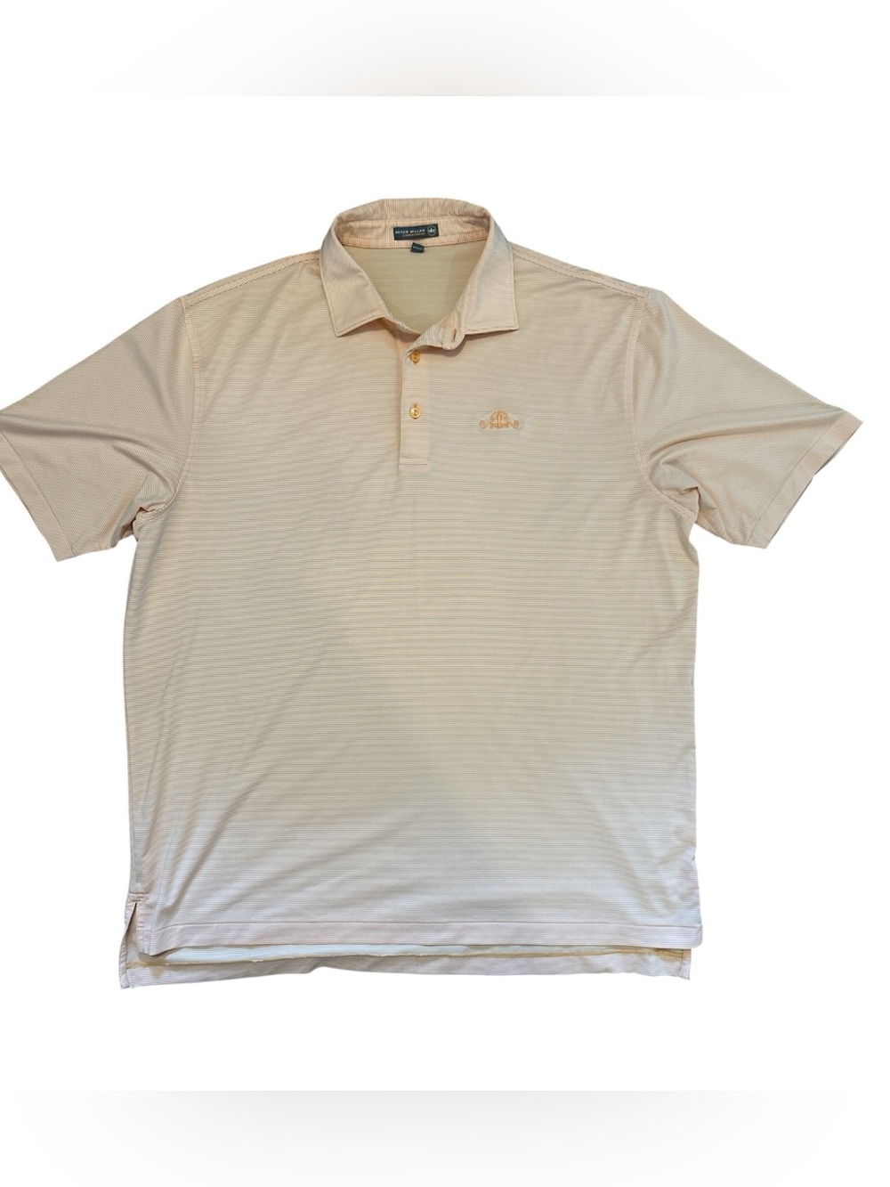 Peter Millar Summer Comfort Polo Shirt Men’s XL Orange Stripe Golf Performance